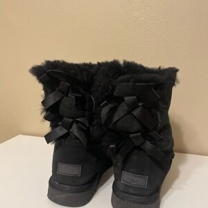 UGG Women's Black Bailey Bow Boots